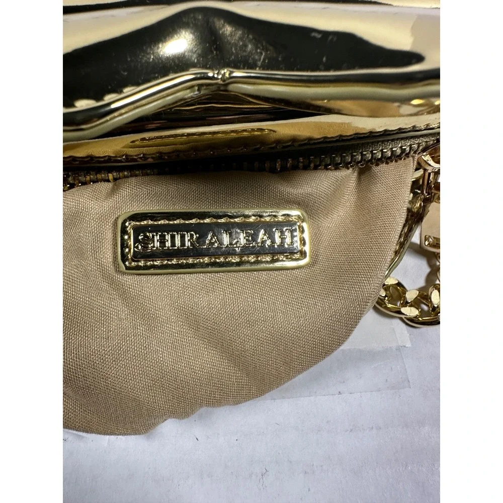 Shirelleath Kiss Lips Clutch Evening Bag Gold Chain Strap‎ Party Purse